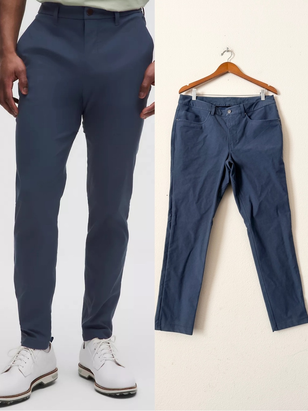 Lululemon SIZE 34 ABC Slim Fit Golf Trouser in blue